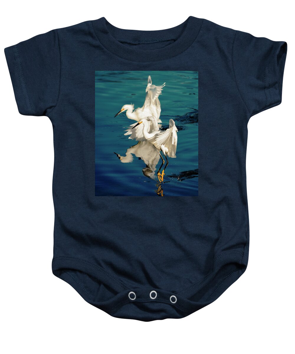 Wildlife Baby Onesie featuring the photograph Two in Tandem by Brian Tada