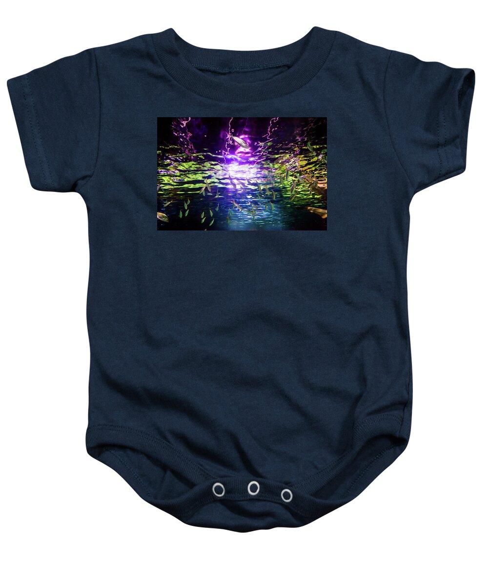 Under Water Baby Onesie featuring the photograph Under The Rainbow by Az Jackson