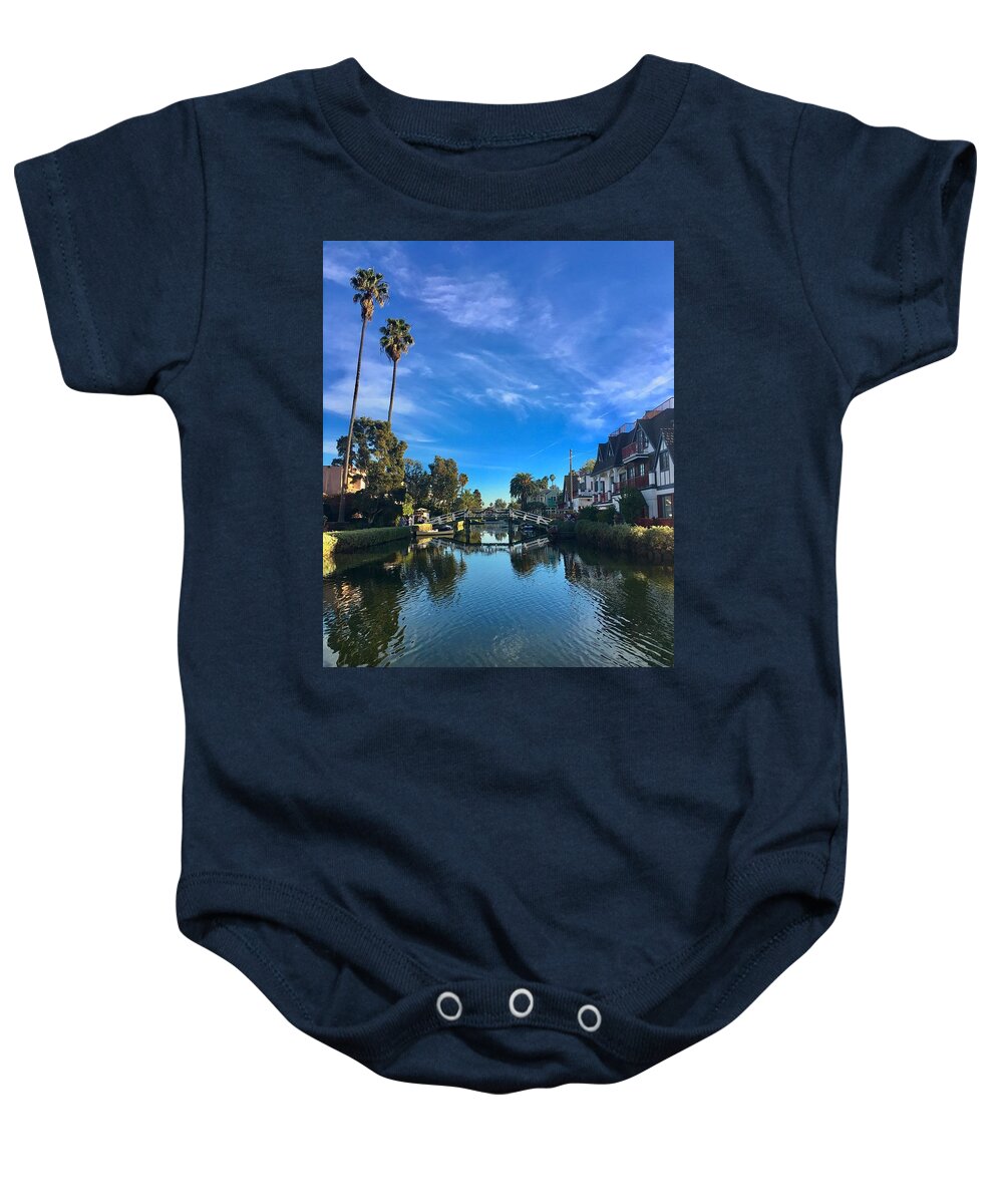 Nature Baby Onesie featuring the photograph Venice Canal Reflections 11 by Christine McCole