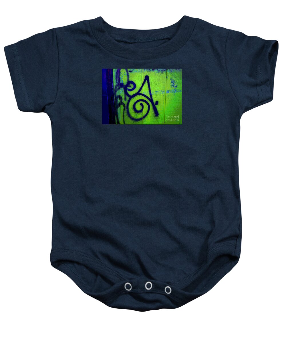 Graffiti Baby Onesie featuring the photograph Vibrant City by Barbara Schultheis
