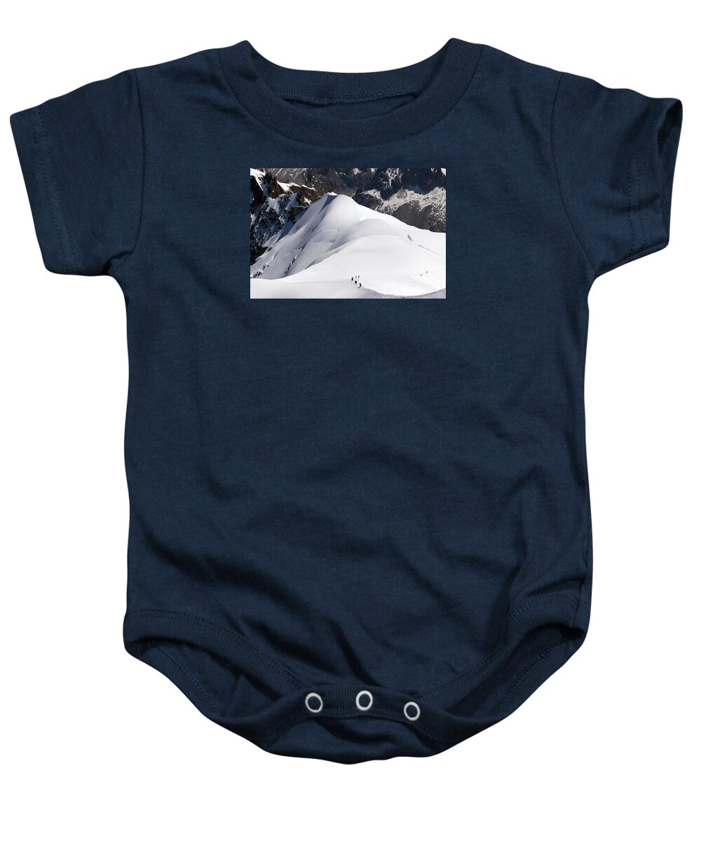 Mont Baby Onesie featuring the photograph View from Aiguille du Midi by Aivar Mikko