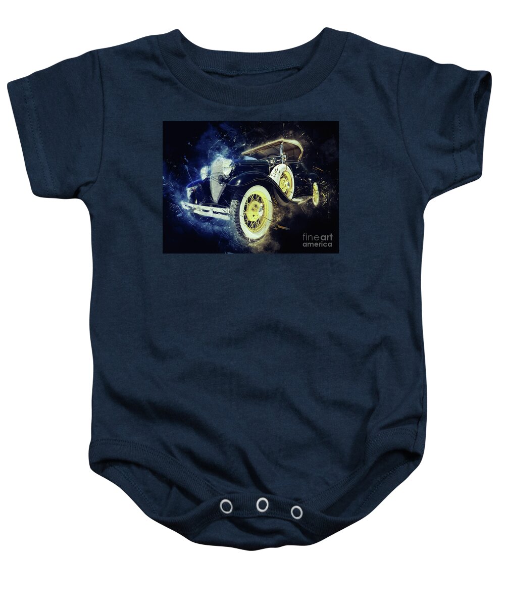 Sevenstyles Baby Onesie featuring the photograph Vintage Shebang by Jack Torcello