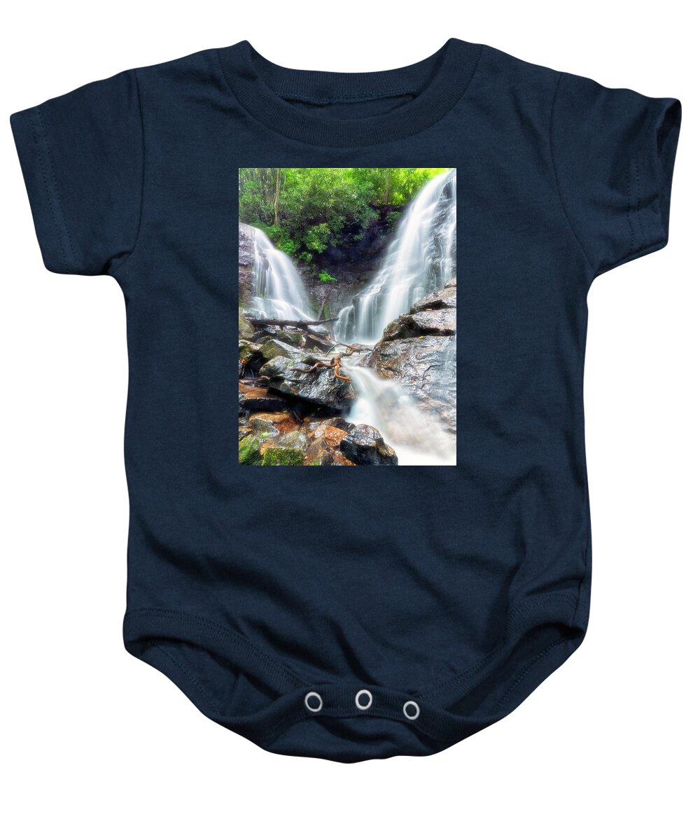 Waterfalls Baby Onesie featuring the photograph Waterfall Silence by Russell Pugh