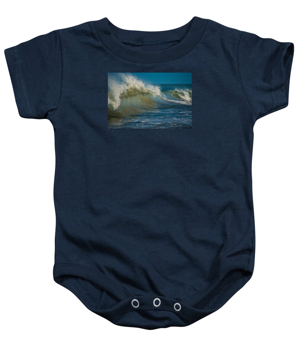 Wave Baby Onesie featuring the photograph Wave by Stephen Holst