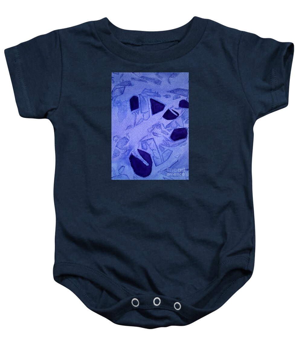 Paintings Baby Onesie featuring the painting 09 Purple Abstract 2 by Kathy Braud