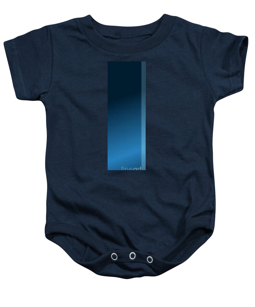 Oil Baby Onesie featuring the painting Blue Totem #1 by Archangelus Gallery