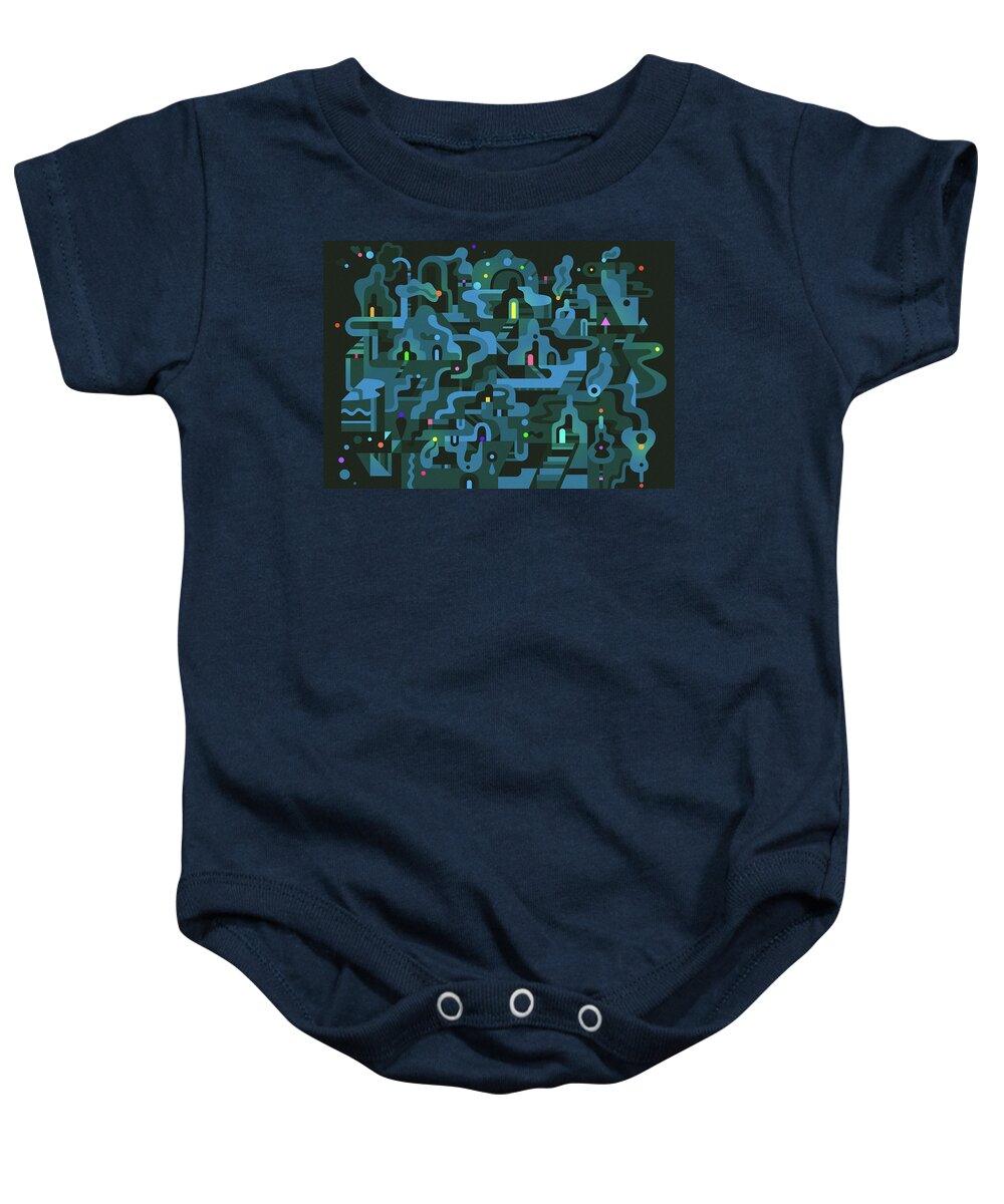 Abstract Baby Onesie featuring the photograph Abstract Doorway Pattern by Ikon Images