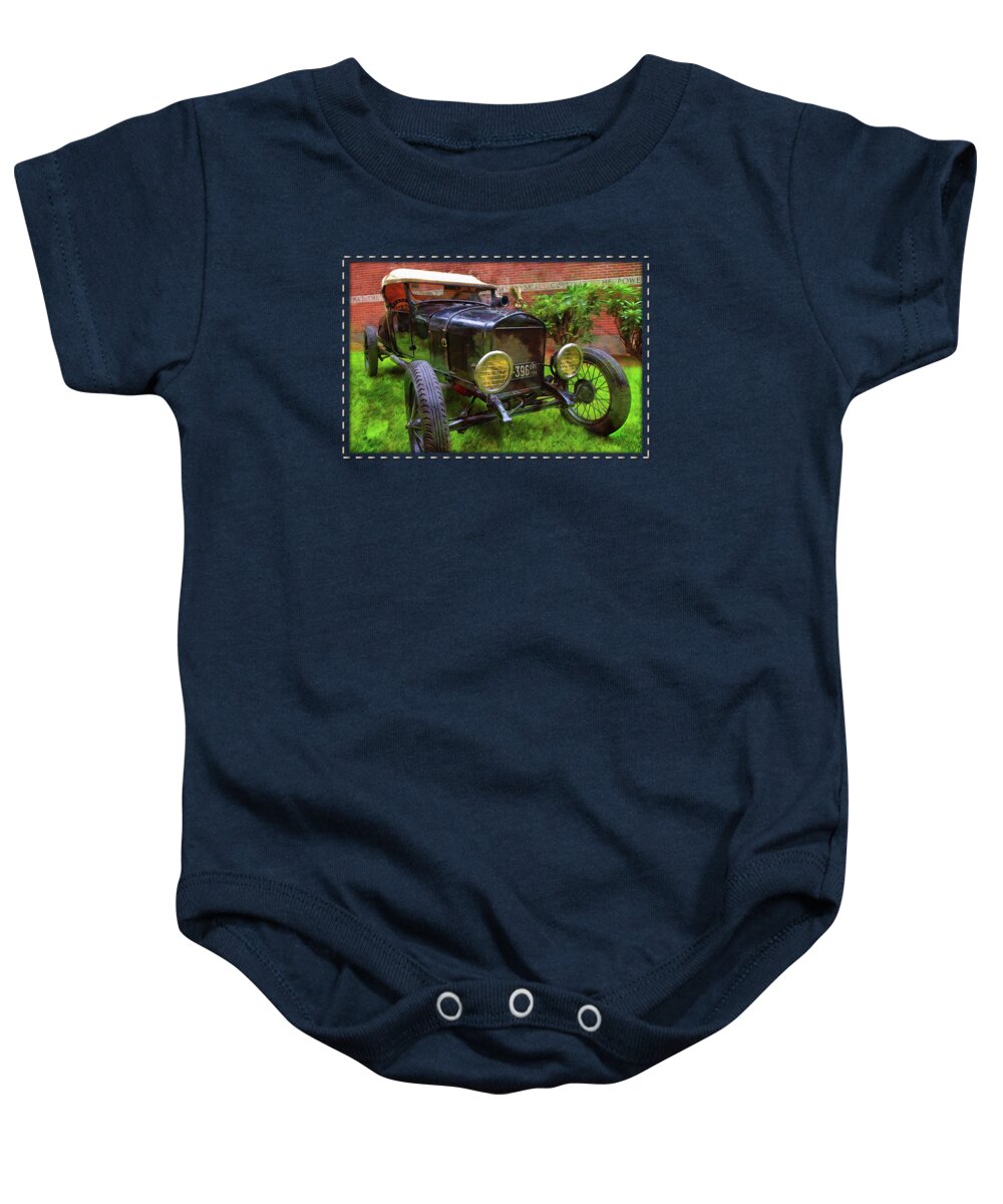 Model T Ford Baby Onesie featuring the photograph Tin Lizzie by Thom Zehrfeld
