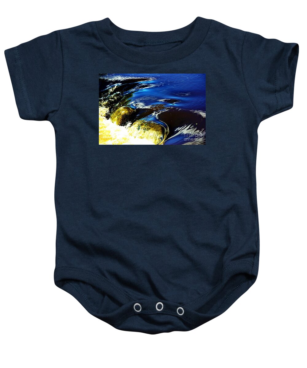 Waterfalls Baby Onesie featuring the photograph Blue to Gold by Merle Grenz