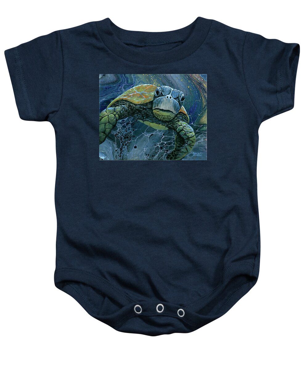 Sea Baby Onesie featuring the painting Coming At Cha by Darice Machel McGuire