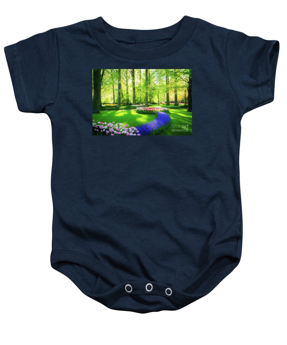 Landscape Baby Onesie featuring the photograph Fresh Spring Park by Anastasy Yarmolovich