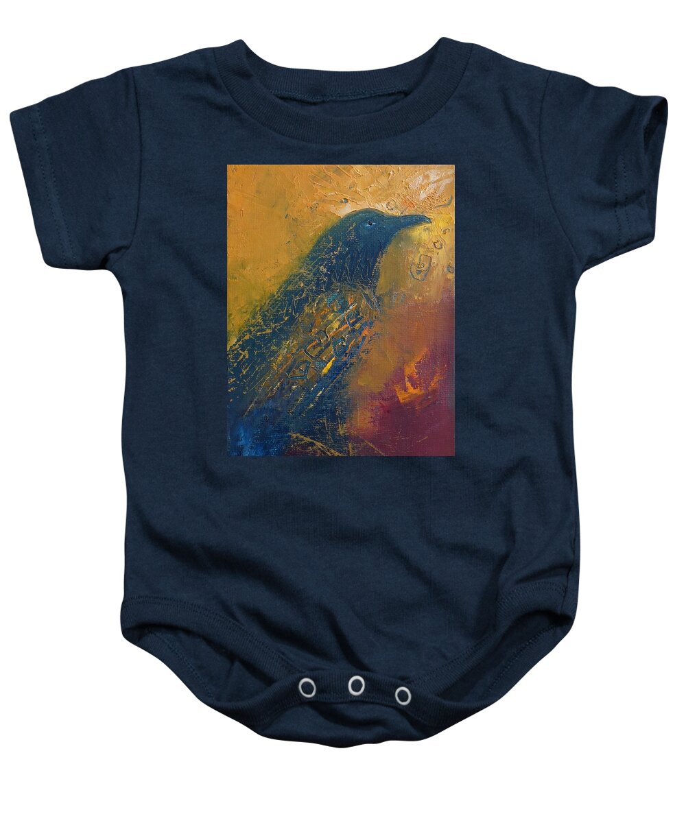 Oil Painting Baby Onesie featuring the painting From my heart to yours by Suzy Norris