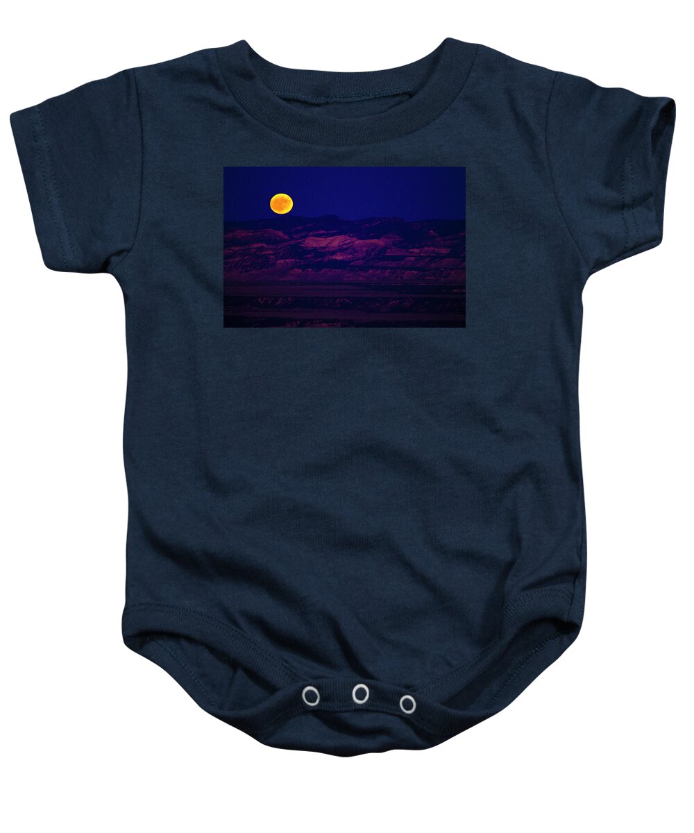 Moon Baby Onesie featuring the photograph Harvest Moon over Bryce Canyon #2 by Jonathan Thompson
