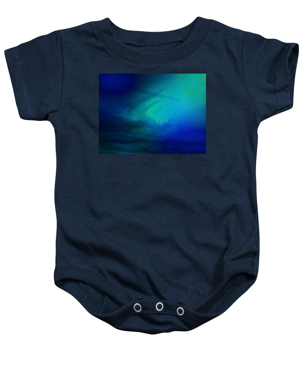 Abstract Baby Onesie featuring the photograph Impending by Judy Kennedy
