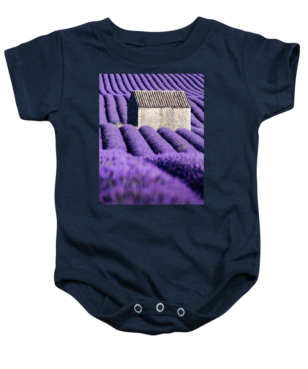 Provence Baby Onesie featuring the photograph In Purple by Francesco Riccardo Iacomino