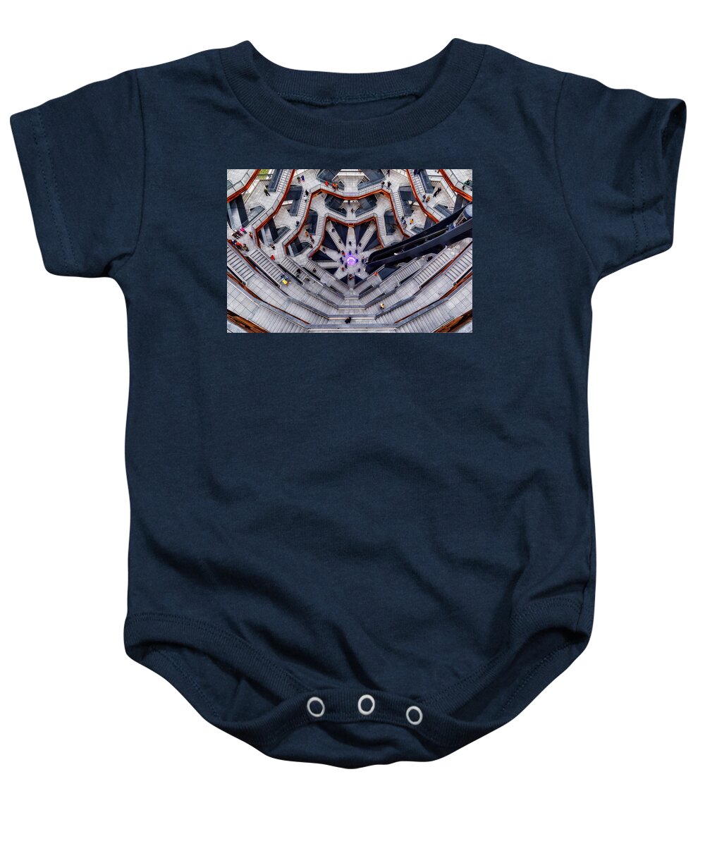 Hudson Yards Baby Onesie featuring the photograph Inside the Hudson Yards Vessel NYC II by Susan Candelario