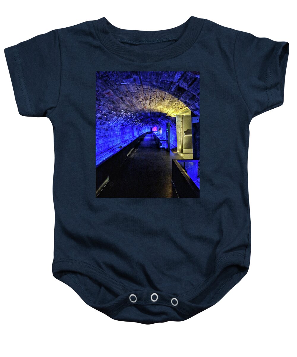 Sewer System Baby Onesie featuring the photograph Memory Collector by Portia Olaughlin