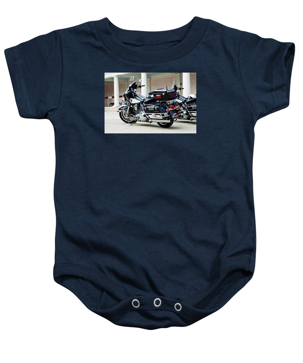 Yonkers Police Baby Onesie featuring the photograph Motorcycle Cruiser by Jose Rojas