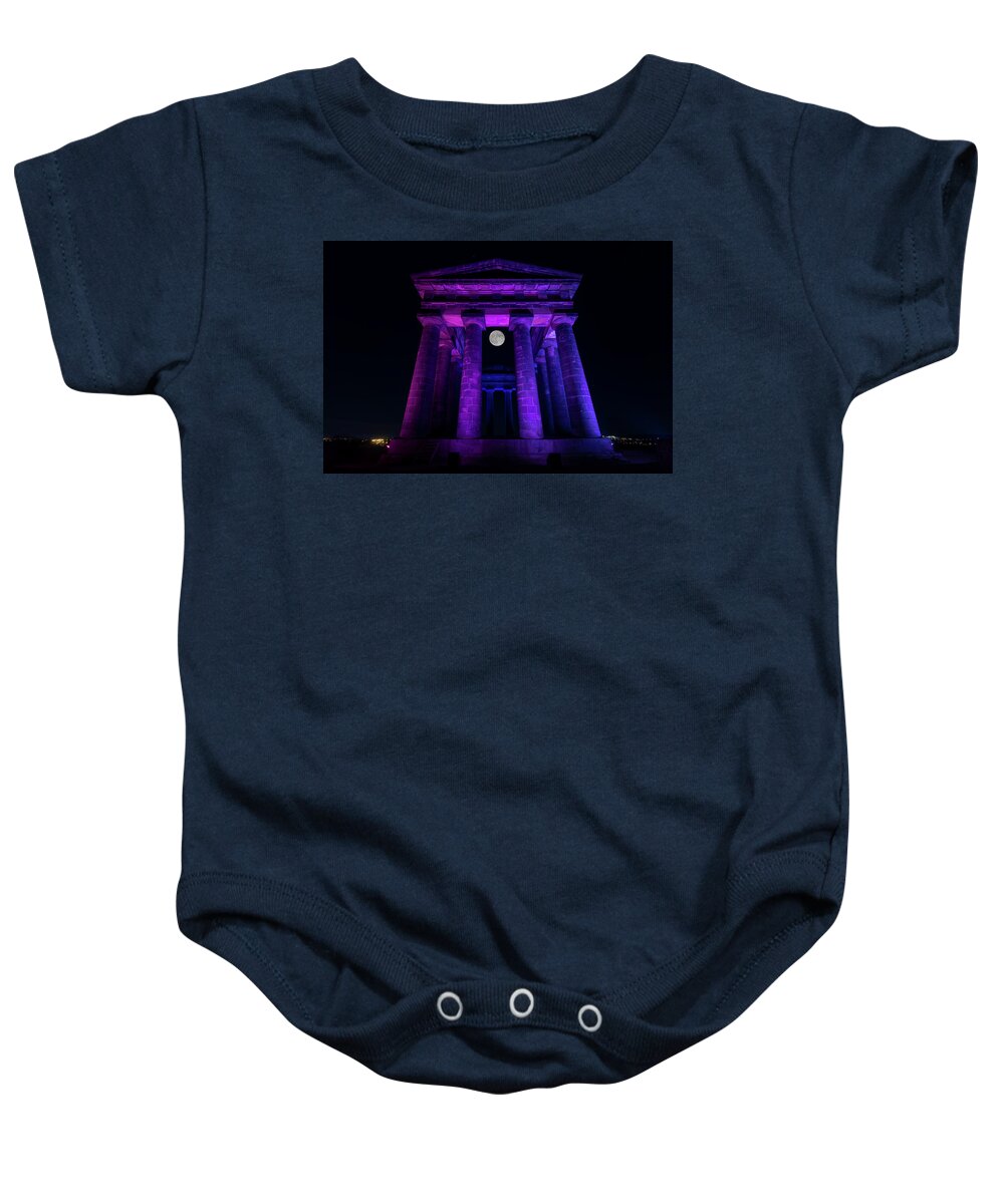 Penshaw Baby Onesie featuring the photograph Penshaw Monument 2 by Steev Stamford