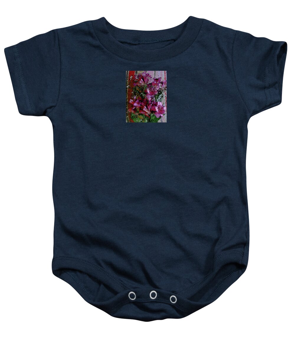 Flower Baby Onesie featuring the photograph Pink Flowers of the C Collection by Corinne Carroll