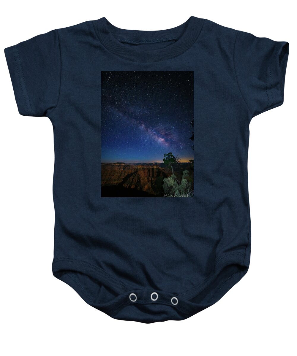 America Baby Onesie featuring the photograph Point Sublime Nightsky by Inge Johnsson