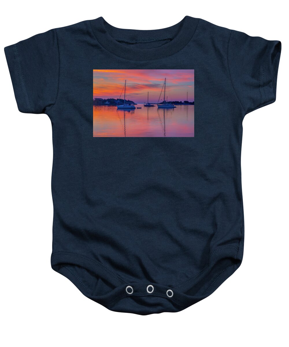 Silver Lake Baby Onesie featuring the photograph Silver Lake Sunset 2010-10 15 by Jim Dollar