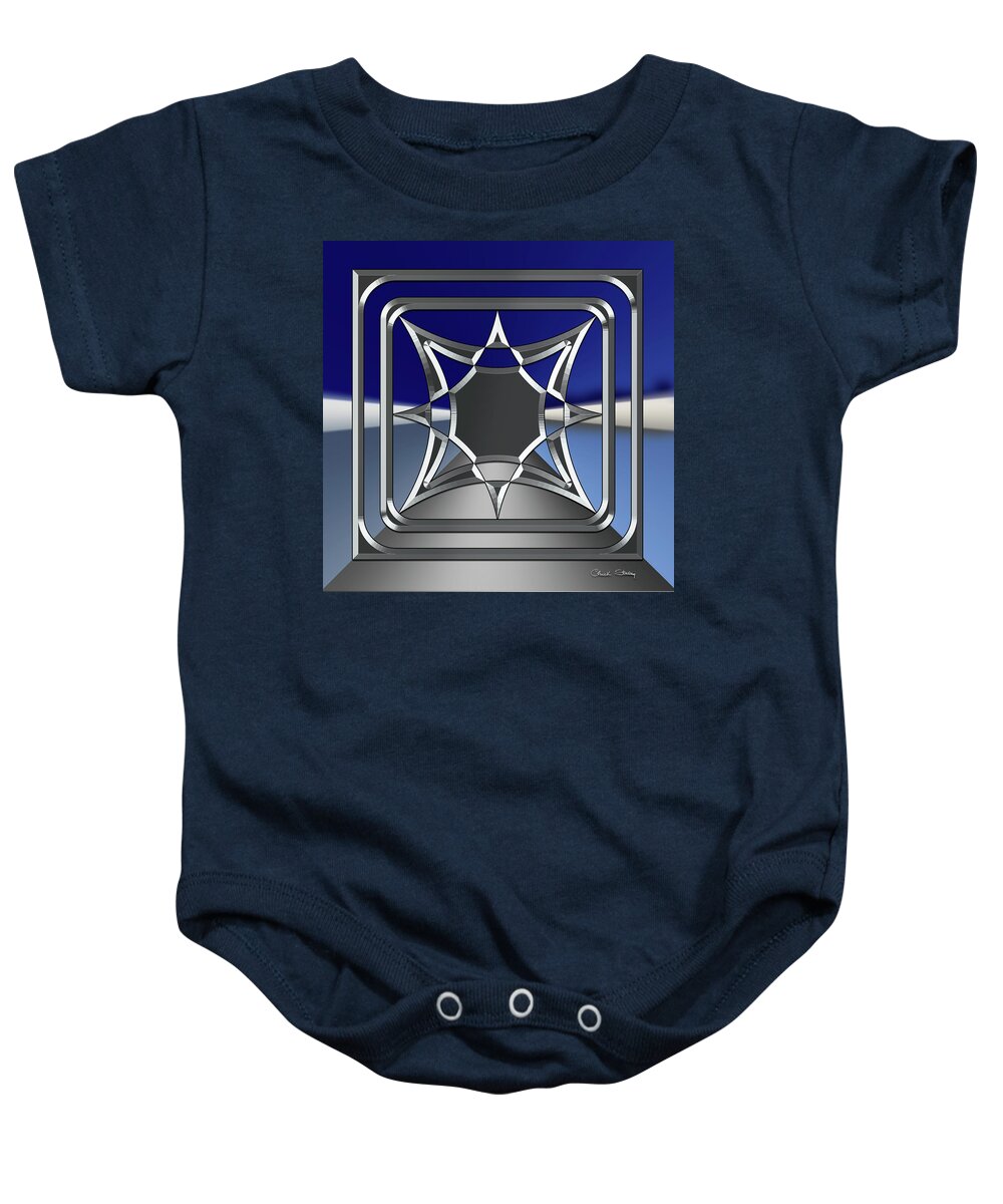 Silver Baby Onesie featuring the digital art Silver Road 4 by Chuck Staley