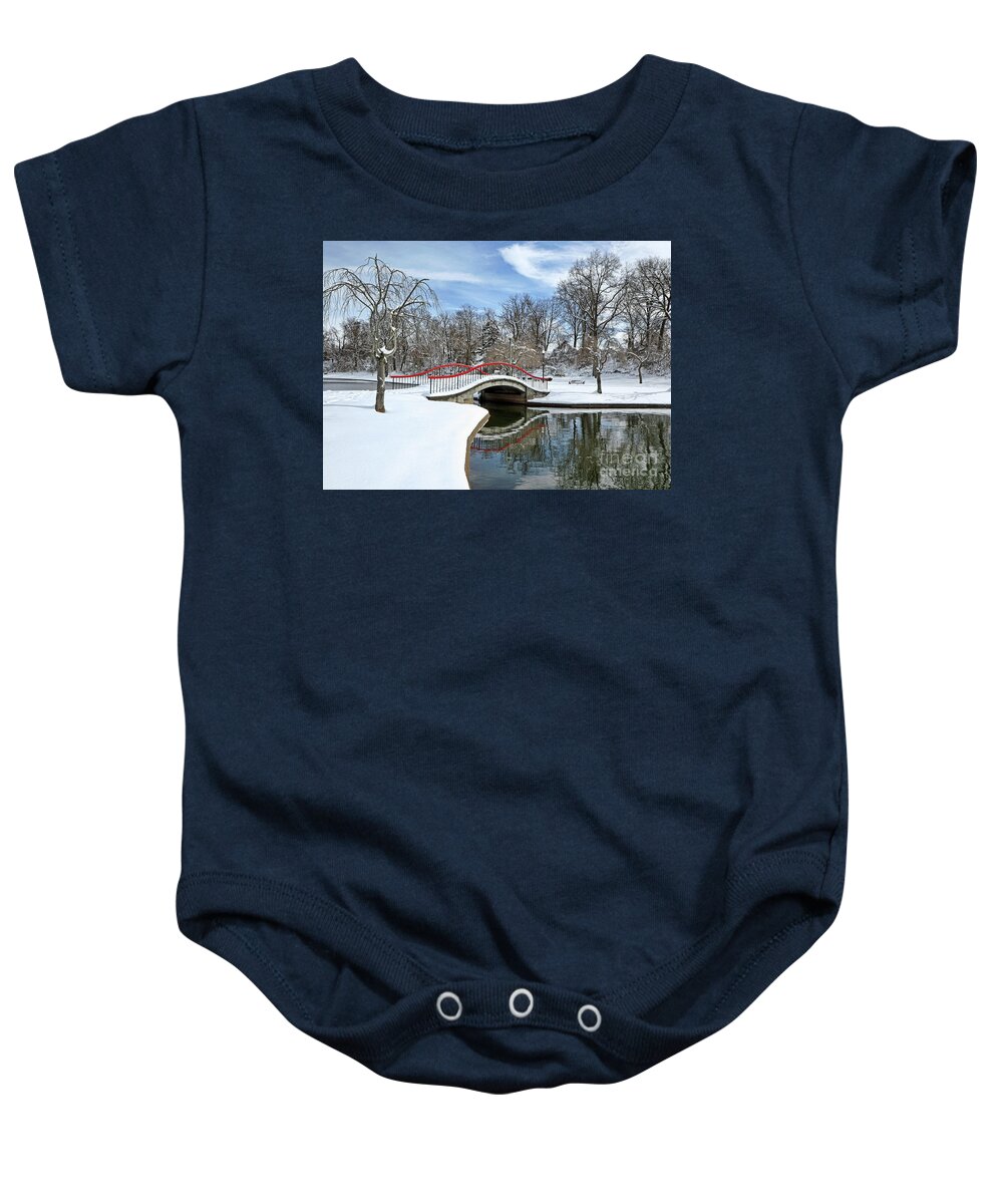 Winter Baby Onesie featuring the photograph Springtime On Hold by Geoff Crego