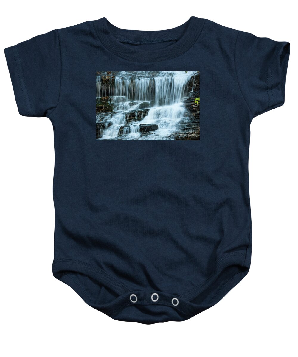 Water Baby Onesie featuring the photograph Streaming Water Sounds of North Carolina by Dale Powell