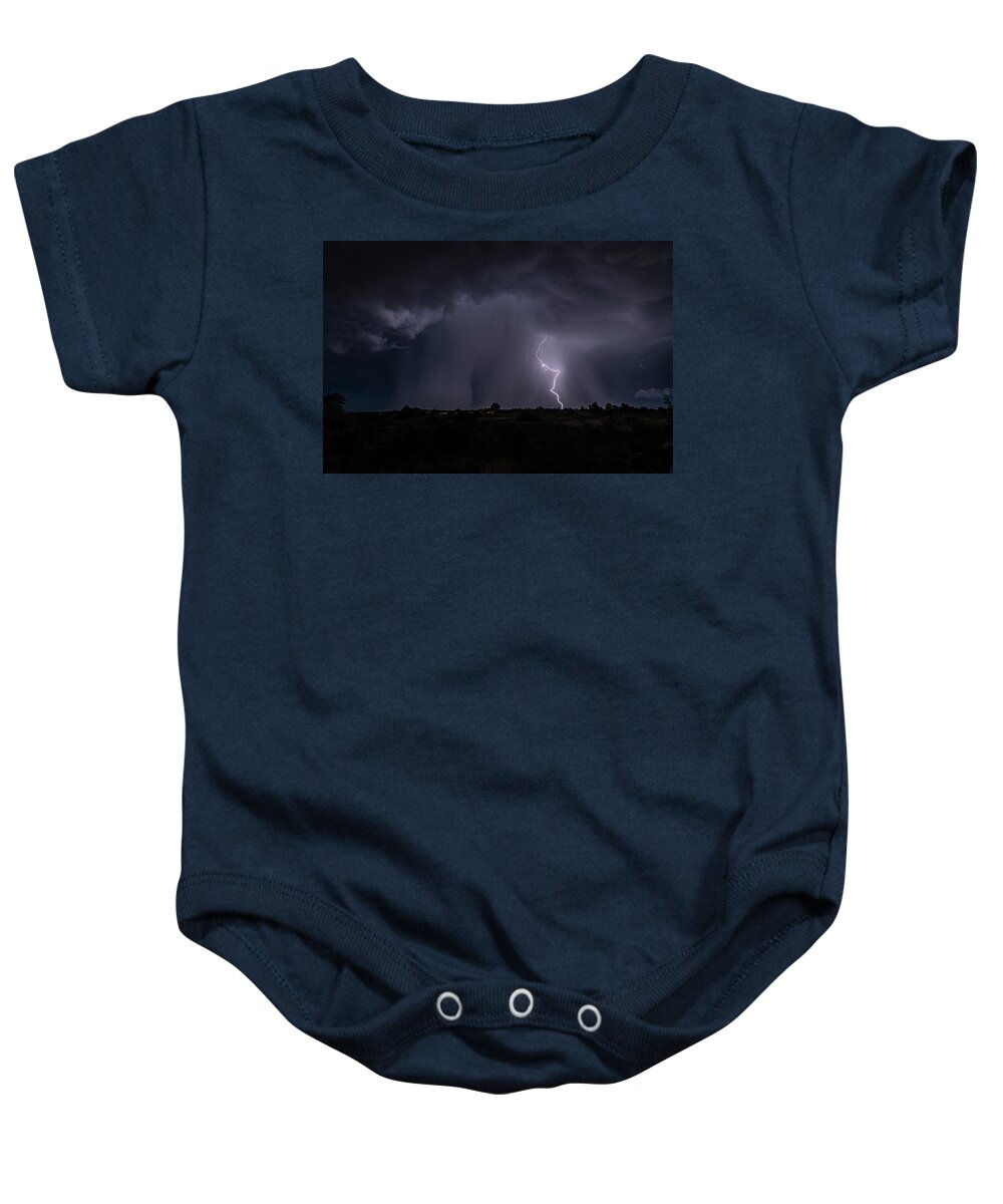 © 2019 Lou Novick All Rights Reversed Baby Onesie featuring the photograph Thunderstorm #5 by Lou Novick