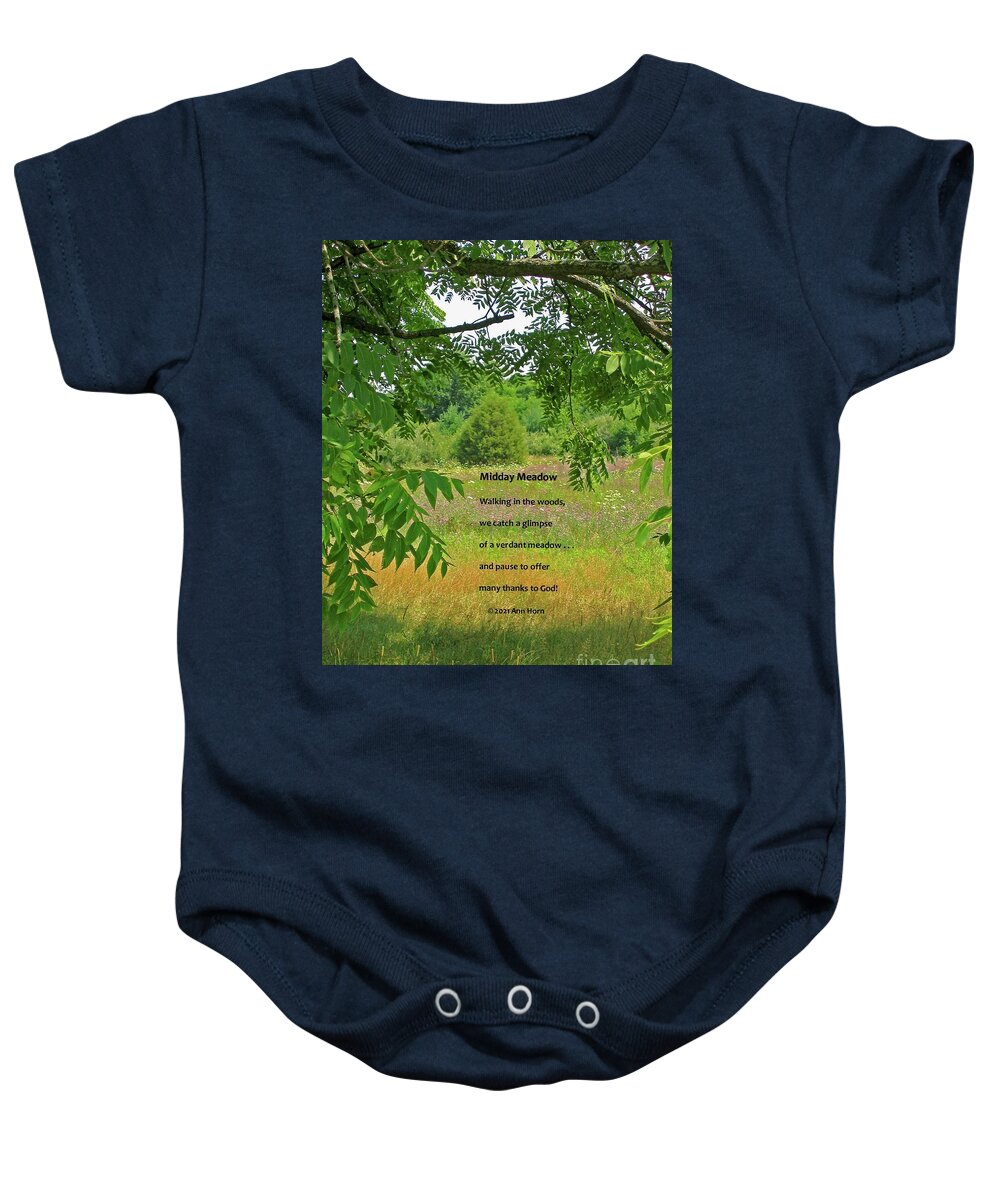 Landscape Baby Onesie featuring the photograph Midday Meadow #2 by Ann Horn