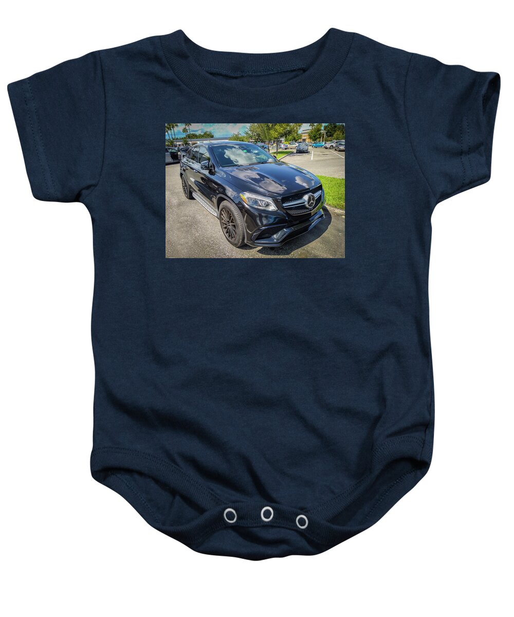 2018 Black Mercedes-benz Gle Amg 63 S Coupe Baby Onesie featuring the photograph 2018 Black Mercedes-Benz GLE AMG 63 S Coupe X100 by Rich Franco