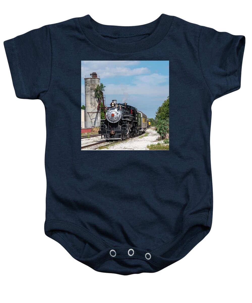 Train Baby Onesie featuring the photograph Sugar Express Steam Engine #5 by Dart Humeston