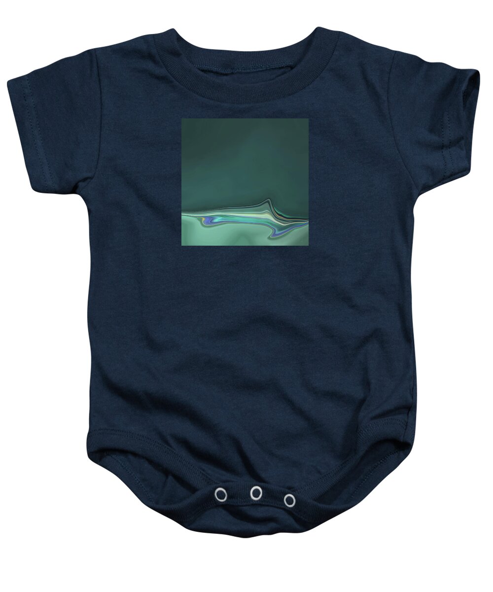 Abstract Baby Onesie featuring the digital art A Murmur in Dreams by Gina Harrison