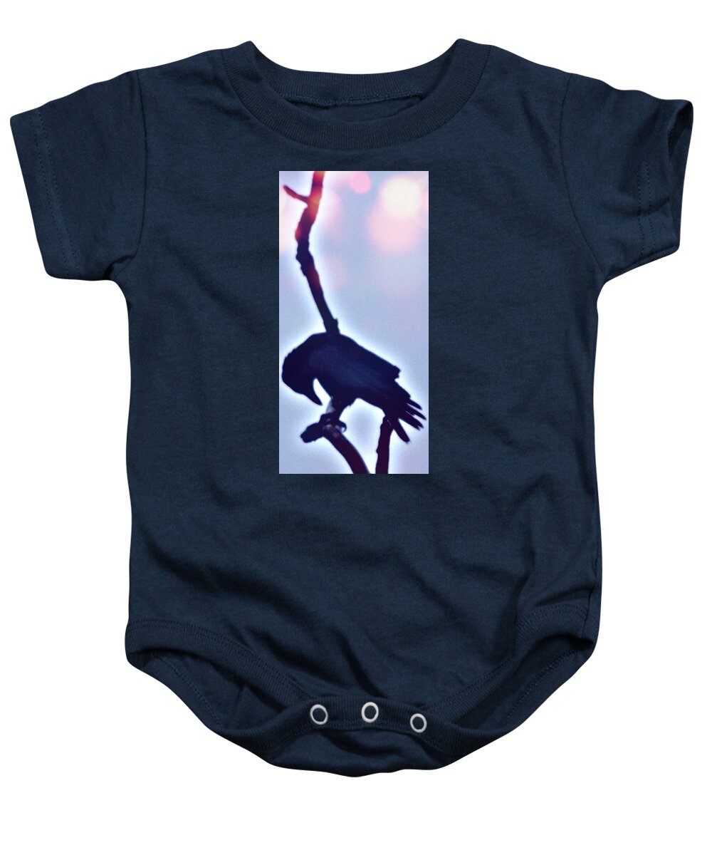 Crow Art Baby Onesie featuring the photograph Blessings by Valerie Greene