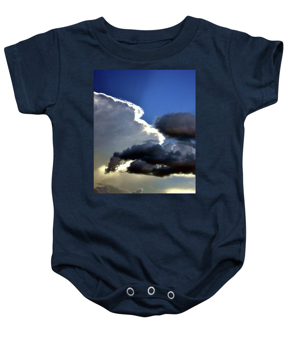 Cloud Baby Onesie featuring the photograph Brewing Stormclouds by Christopher Mercer