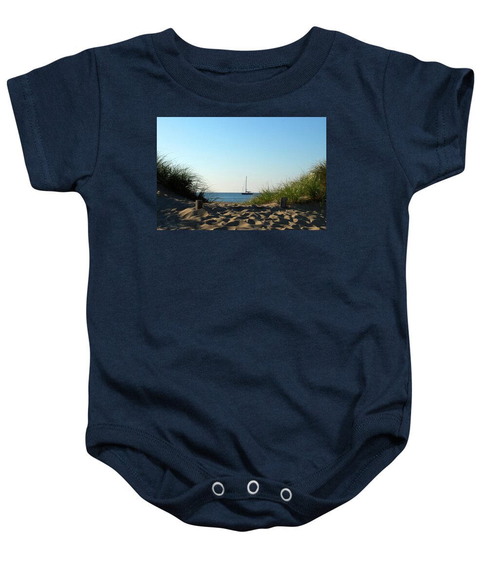 Cape Cod Baby Onesie featuring the photograph Cape Cod Moored at Craigville by Flinn Hackett