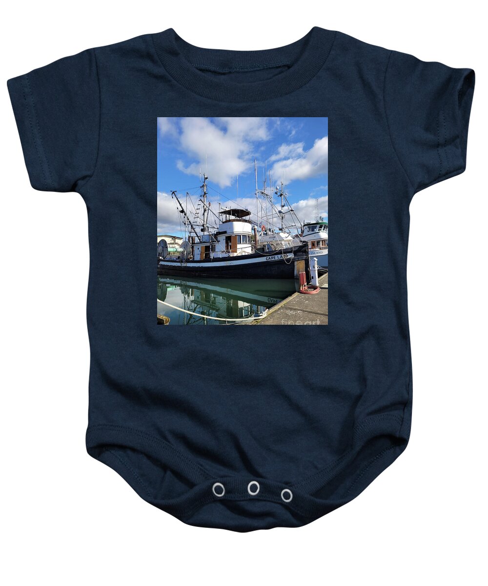 Cape Lazo By Norma Appleton Baby Onesie featuring the photograph Cape Lazo by Norma Appleton