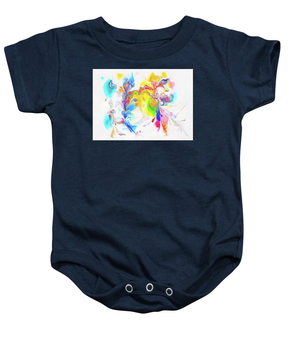 Colorful Baby Onesie featuring the painting Celebrate Together by Deborah Erlandson