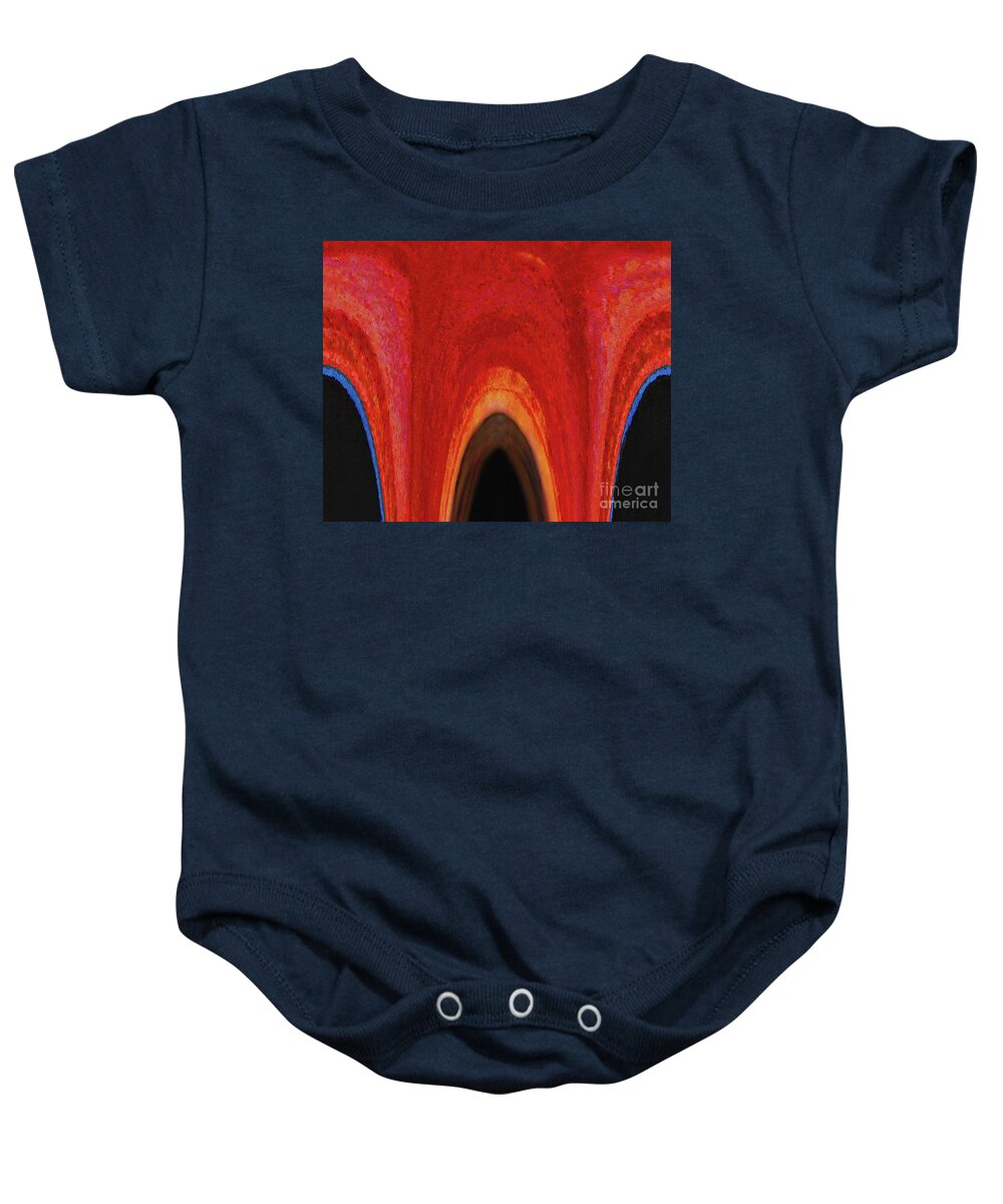 Abstract Baby Onesie featuring the mixed media Chosen Path by Sharon Williams Eng