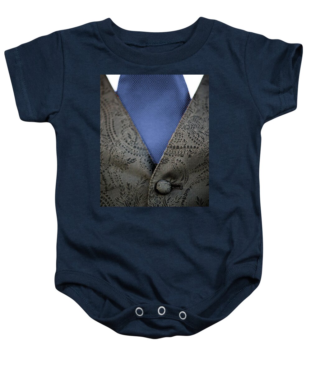 Tie Baby Onesie featuring the digital art Dad'a Tie by Moira Law