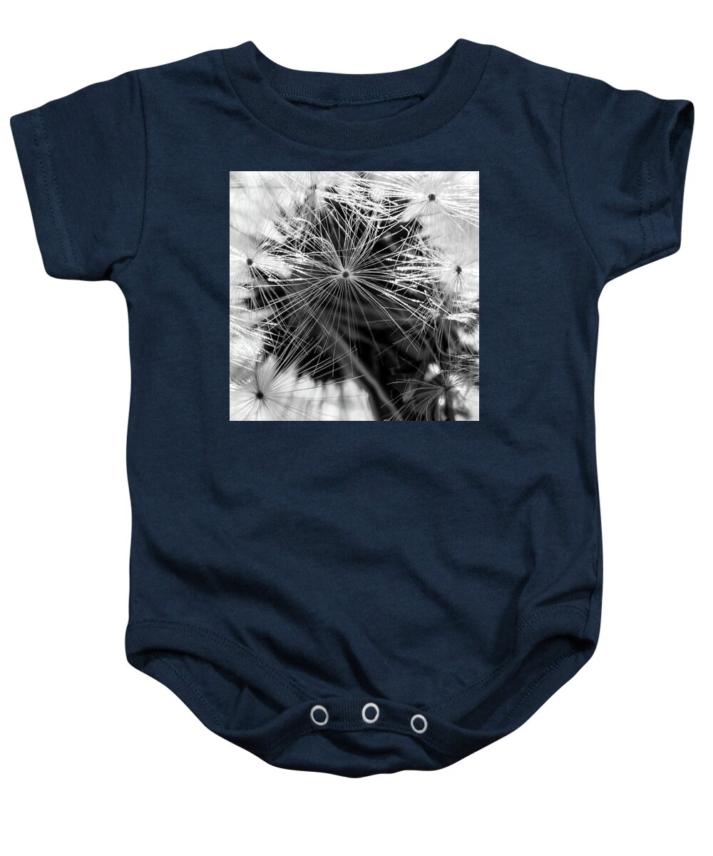 Plants Baby Onesie featuring the photograph Dandelions Clock by Louis Dallara