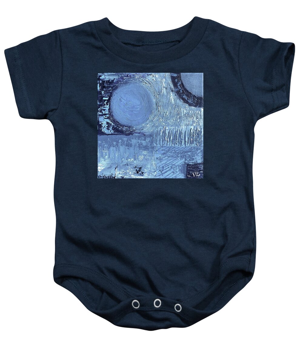 Abstract Baby Onesie featuring the painting Exerb by Victoria Lakes