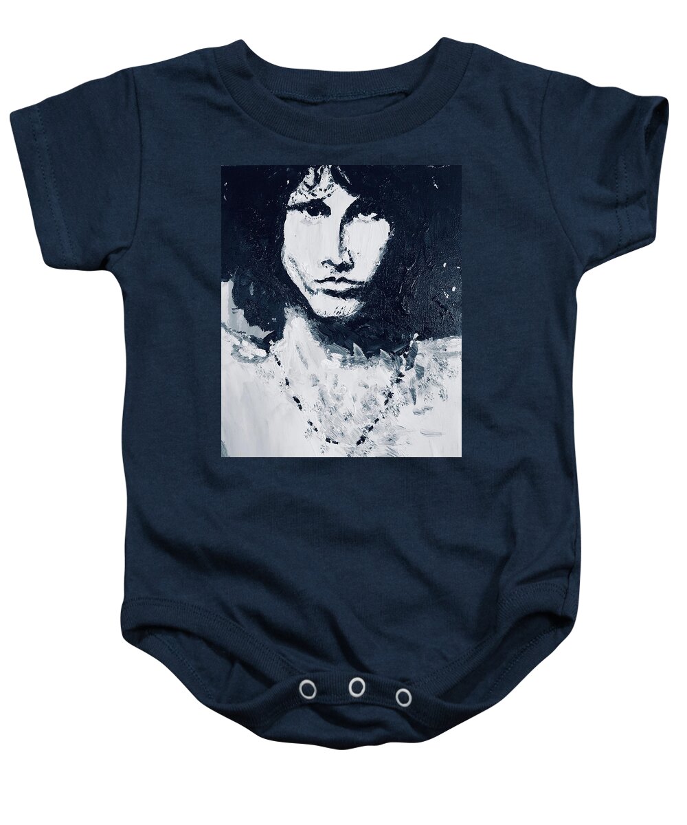 Lizard King Baby Onesie featuring the painting Feast of Friends by Bethany Beeler