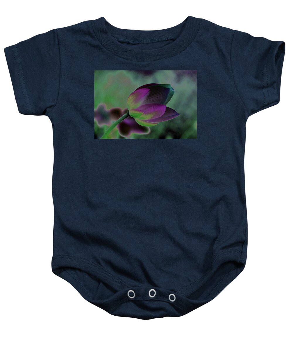 Flower Baby Onesie featuring the photograph Filtered Lotus 1268 by Carolyn Stagger Cokley