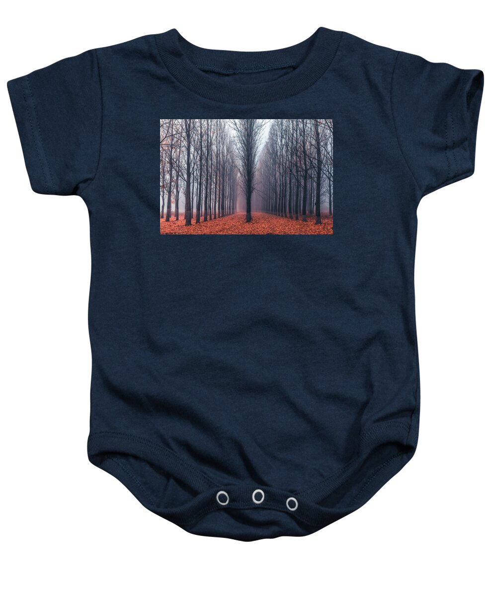 Anevsko Kale Baby Onesie featuring the photograph First In the Line by Evgeni Dinev