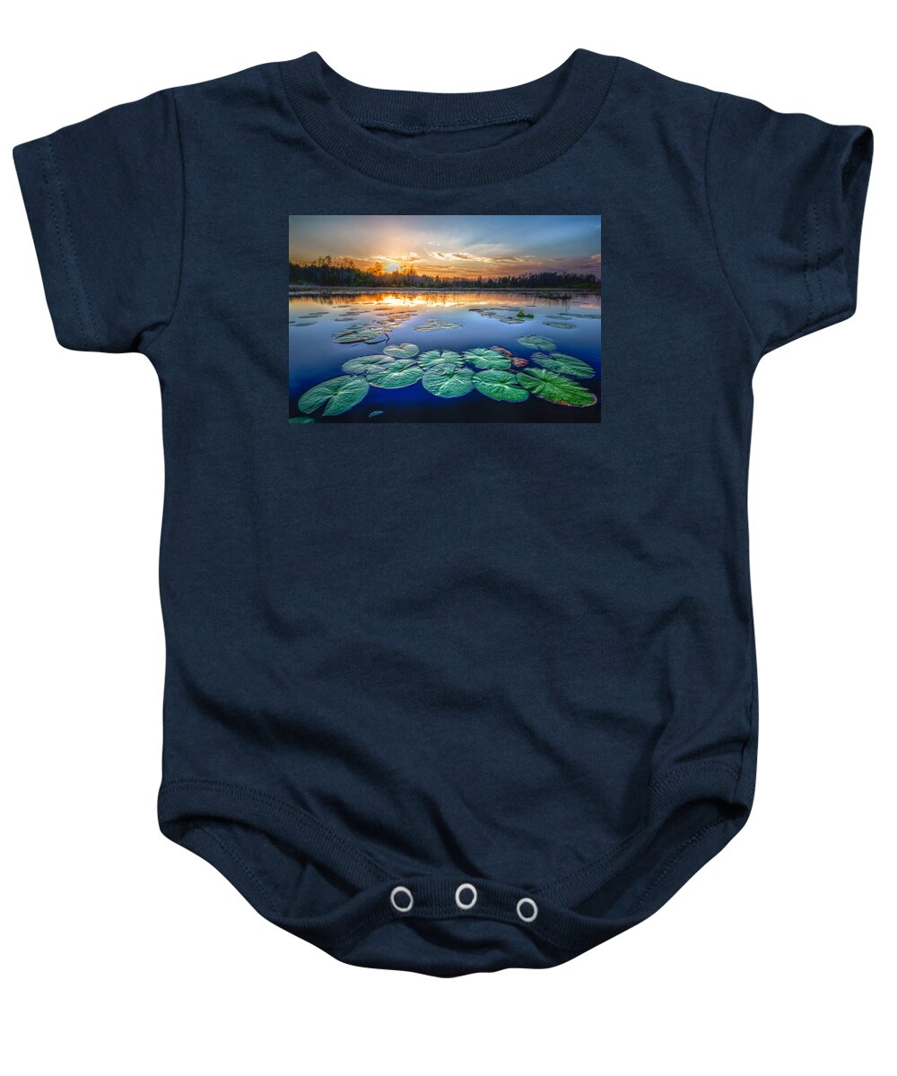 Clouds Baby Onesie featuring the photograph Floating Glade by Debra and Dave Vanderlaan