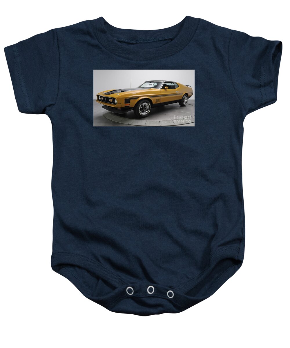 Ford Baby Onesie featuring the photograph Ford Mustang Mach 1 by Action