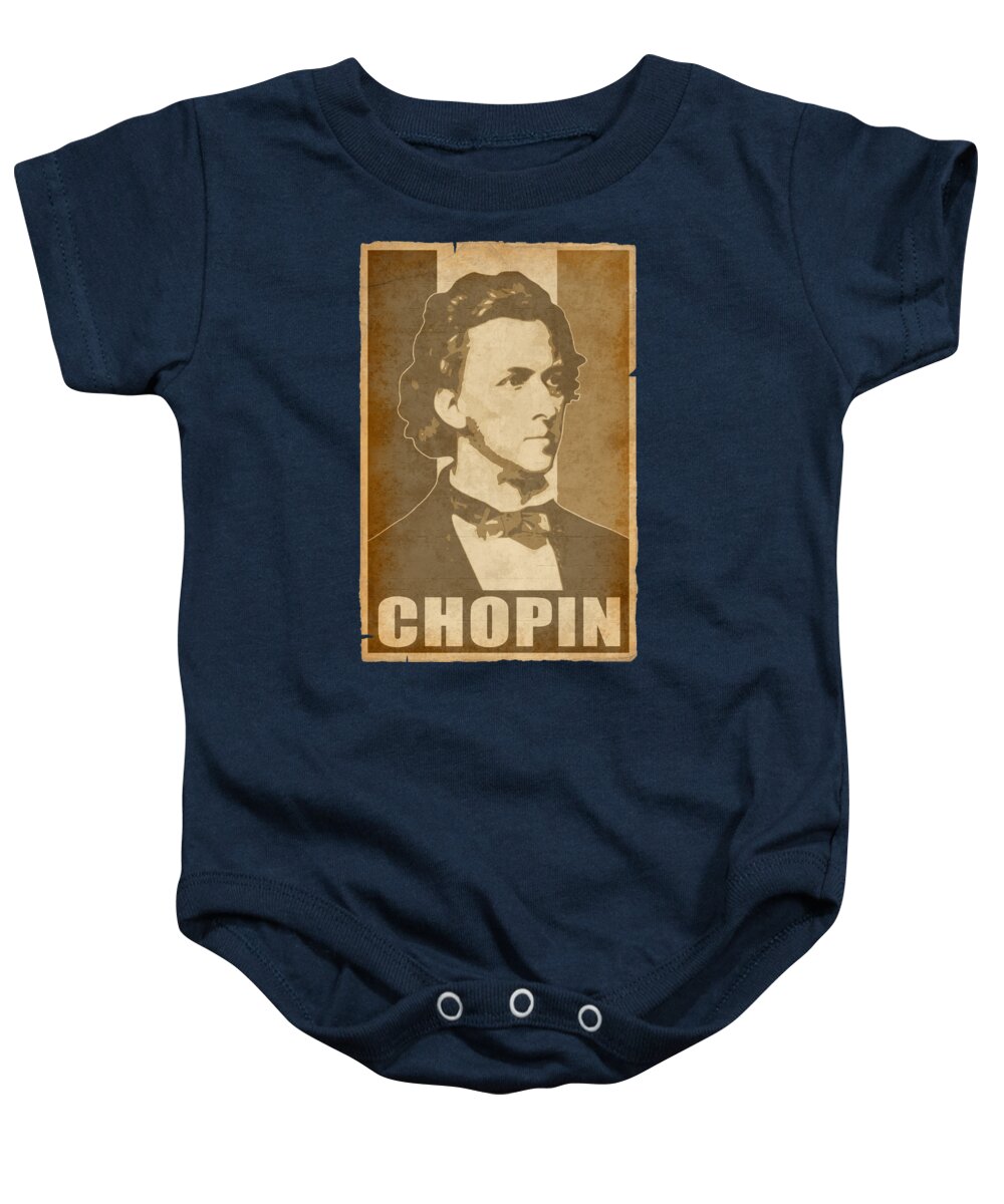 Frederic Baby Onesie featuring the digital art Frederic Chopin French by Filip Schpindel