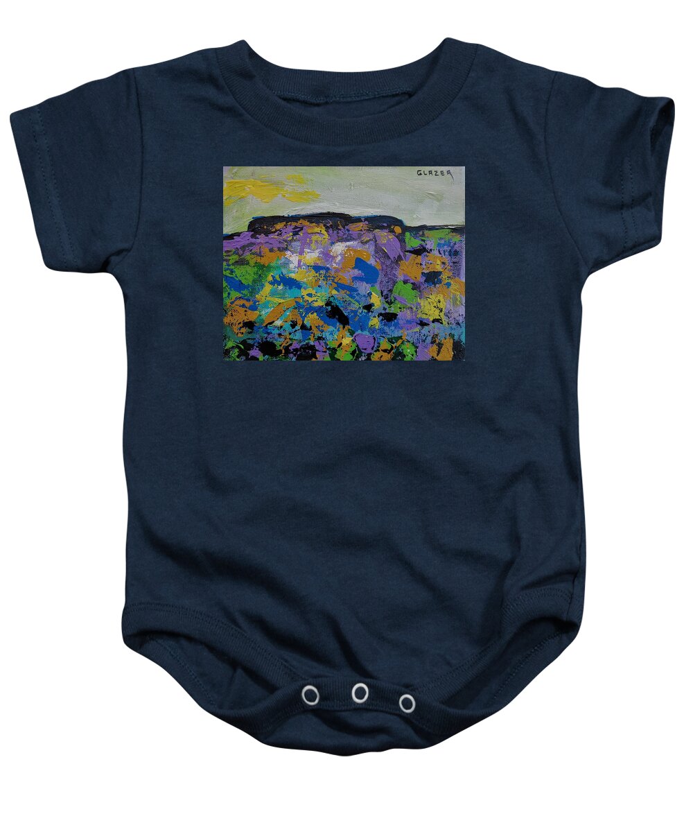 Abstract Baby Onesie featuring the painting Grand Canyon Abstraction by Stuart Glazer